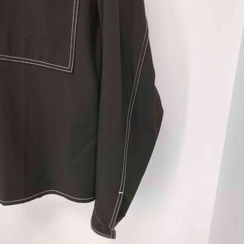ザラ ZARA レーヨン混ステッチシャツ メンズ import:XL